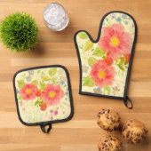 Bouquet of Flowers Ovenwant & Pannenlap Set (Top down)