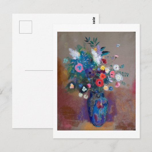 Bouquet of Flowers, Redon Briefkaart (Voorkant / Achterkant)