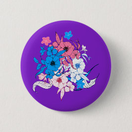 Bouquet of Flowers Ronde Button 5,7 Cm