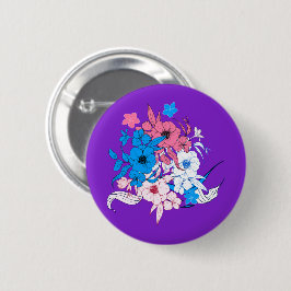 Bouquet of Flowers Ronde Button 5,7 Cm