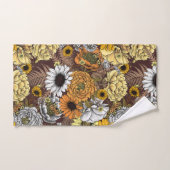 Bouquet of flowers- roses, peonies, daisien an fe bad handdoek (Handdoek)