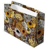 Bouquet of flowers- roses, peonies, daisien an fe groot cadeauzakje (Voorkant Gekanteld)