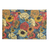 Bouquet of flowers- roses, peonies, daisien an fe kussensloop (Achterkant-Links)