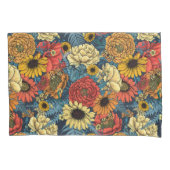 Bouquet of flowers- roses, peonies, daisien an fe kussensloop (Voorkant-Links)