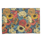 Bouquet of flowers- roses, peonies, daisien an fe kussensloop (Voorkant-Rechts)