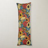 Bouquet of flowers- roses, peonies, daisien an fe lichaamskussen (Achterkant (Verticaal))