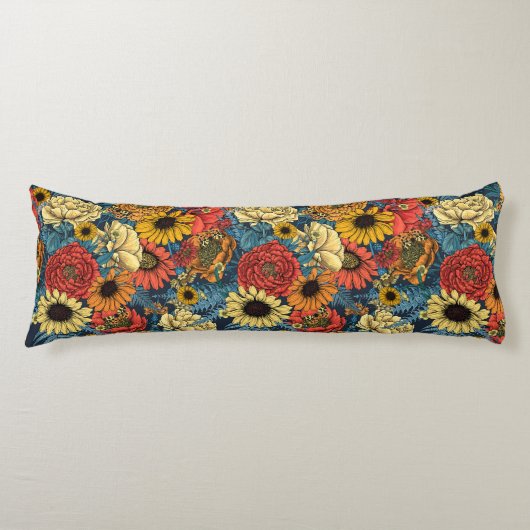 Bouquet of flowers- roses, peonies, daisien an fe lichaamskussen (Voorkant)