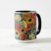 Bouquet of flowers- roses, peonies, daisien an fe mok (Voorkant rechts)