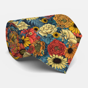 Bouquet of flowers- roses, peonies, daisien an fe stropdas