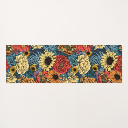 Bouquet of flowers- roses, peonies, daisien an fe yogamat (Achterkant (horizontaal))