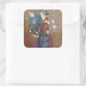 Bouquet of Flowers Vierkante Sticker (Tas)