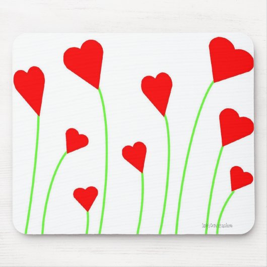 Bouquet of Hearts Mousepad Muismat (Voorkant)