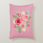Bouquet of Painted Pink Roses Accent Kussen (Voorkant(Verticaal))