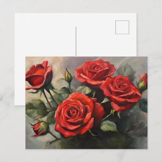 Bouquet of Red Roses Briefkaart (Voorkant / Achterkant)