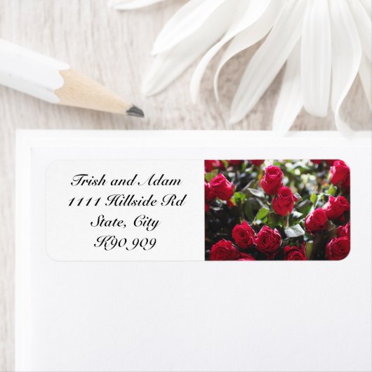 Bouquet of Rozen Return Address Labels (Insitu)