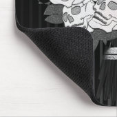 Bouquet of Skull Rozen Black & White Gothic Muismat (Hoek)