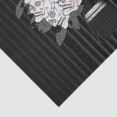 Bouquet of Skull Rozen Black & White Party Tissuepapier (Detail)