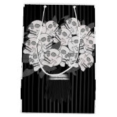 Bouquet of Skull Rozen Black & White Party Wedding Medium Cadeauzakje (Achterkant)