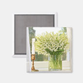 Bouquet of spring bloemen, lilies van de vallei magneet (Voorkant / Achterkant)