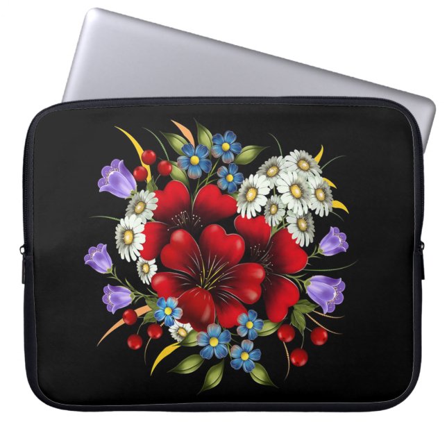 Bouquet of Spring Flowers Laptop Sleeve (Voorkant)