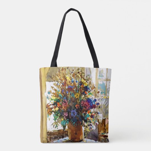 Bouquet of Summer Flowers van Konstantin Gorbatov Tote Bag (Achterkant)