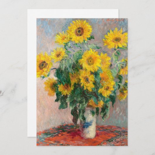 Bouquet of Sunflower (1881) van Claude Monet Kaart (Voorkant / Achterkant)
