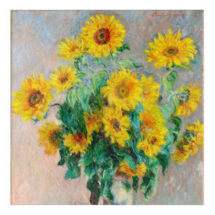 Bouquet of Sunflower Claude Monet Acryl Muurkunst