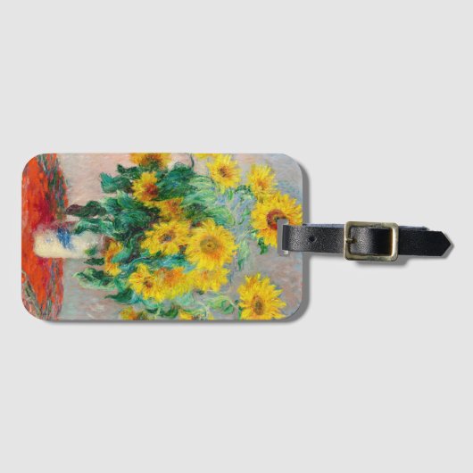 Bouquet of Sunflower Claude Monet Bagagelabel (Voorkant (horizontaal))