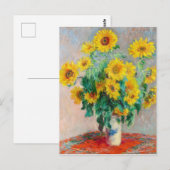 Bouquet of Sunflower Claude Monet Briefkaart (Voorkant / Achterkant)