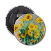 Bouquet of Sunflower Claude Monet Button Flesopener (Voorkant)