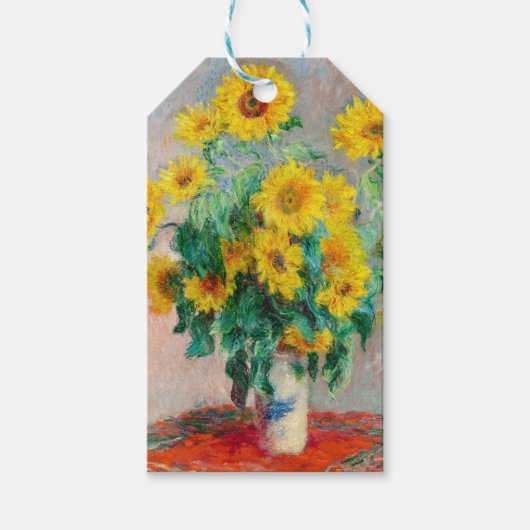 Bouquet of Sunflower Claude Monet Cadeaulabel (Voorkant)