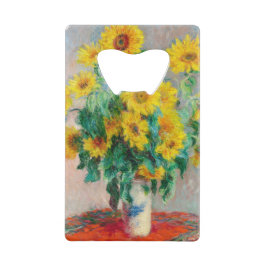 Bouquet of Sunflower Claude Monet Creditkaart Flessenopener