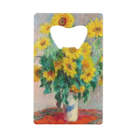 Bouquet of Sunflower Claude Monet Creditkaart Flessenopener (Voorkant)
