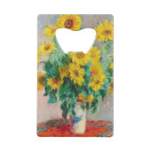 Bouquet of Sunflower Claude Monet Creditkaart Flessenopener (Achterkant)