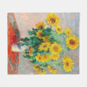 Bouquet of Sunflower Claude Monet Fleece Deken (Voorkant (Horizontaal))