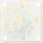 Bouquet of Sunflower Claude Monet Glazen Onderzetter (Achterkant)