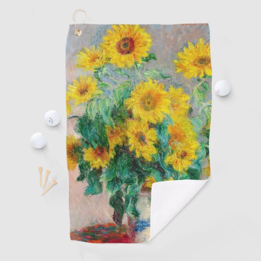 Bouquet of Sunflower Claude Monet Golfhanddoek (Insitu)