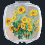Bouquet of Sunflower Claude Monet Handtas Spiegeltje<br><div class="desc">Bouquet van zonnebloemen. Claude Monet. 1881. Reproductie van beroemde kunstwerken in het publieke domein,  afbeeldingen.</div>