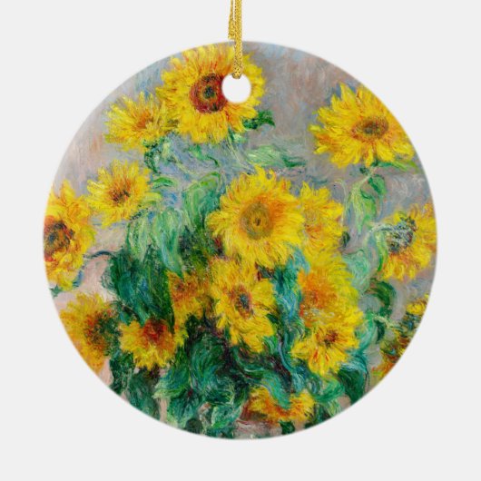 Bouquet of Sunflower Claude Monet Keramisch Ornament (Achterkant)