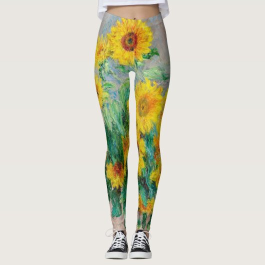 Bouquet of Sunflower Claude Monet Leggings (Voorkant)