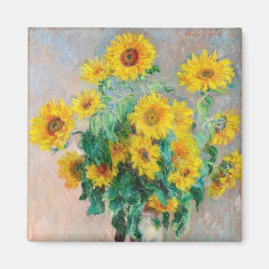 Bouquet of Sunflower Claude Monet Magneet (Voorkant)