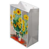 Bouquet of Sunflower Claude Monet Medium Cadeauzakje (Achterkant Gekanteld)