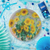 Bouquet of Sunflower Claude Monet Papieren Bordje (Feest)