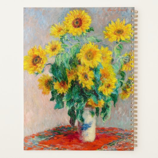 Bouquet of Sunflower Claude Monet Planner (Achterkant)