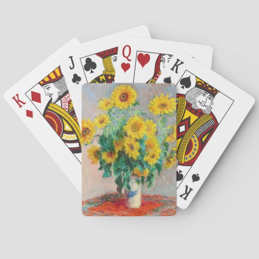 Bouquet of Sunflower Claude Monet Pokerkaarten (Achterkant)