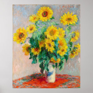 Bouquet of Sunflower Claude Monet Poster