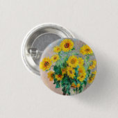 Bouquet of Sunflower Claude Monet Ronde Button 3,2 Cm (Voorkant /achterkant)