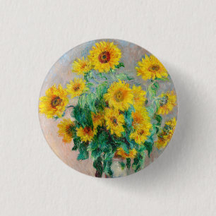 Bouquet of Sunflower Claude Monet Ronde Button 3,2 Cm