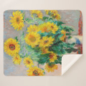 Bouquet of Sunflower Claude Monet Sherpa Deken (Voorkant (horizontaal))