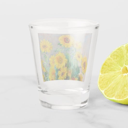 Bouquet of Sunflower Claude Monet Shot Glas (Achterkant)